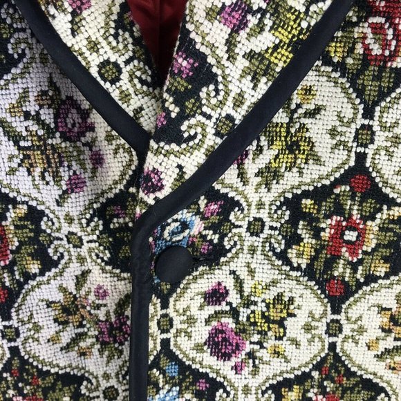 Vintage Smoking Coat Jacket Mens Large XL Gwynn - Picture 5 of 8